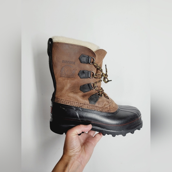 Sorel Bighorn Brown and Black Winter Boots, Size 7 - Picture 1 of 6